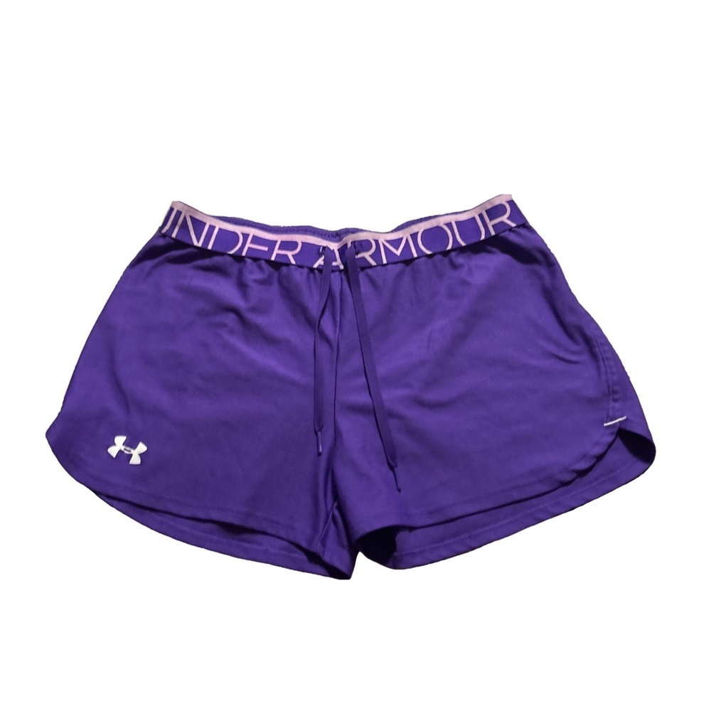 Women's Under Armour Purple Heat Gear Shorts Size Medium